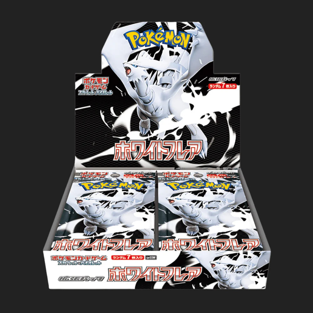 Scarlet & Violet White Flare Japanese Booster Box, 20 Packs with 5 Cards Each, Sealed New, Trading Card Game